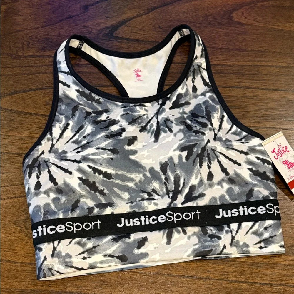 Justice Girls Racerback Sports Bra Size 32